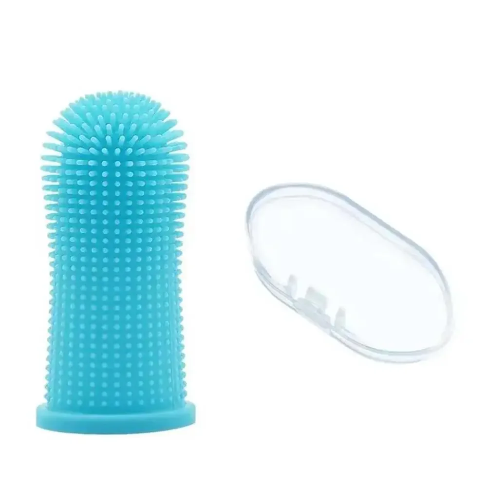 Dog Super Soft Pet Finger Toothbrush Teeth Cleaning Breath Care Nontoxic Silicon